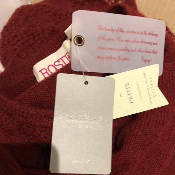 Anthropologie lace mohair Cardigan with ruching and button detail - Picture 12 of 12